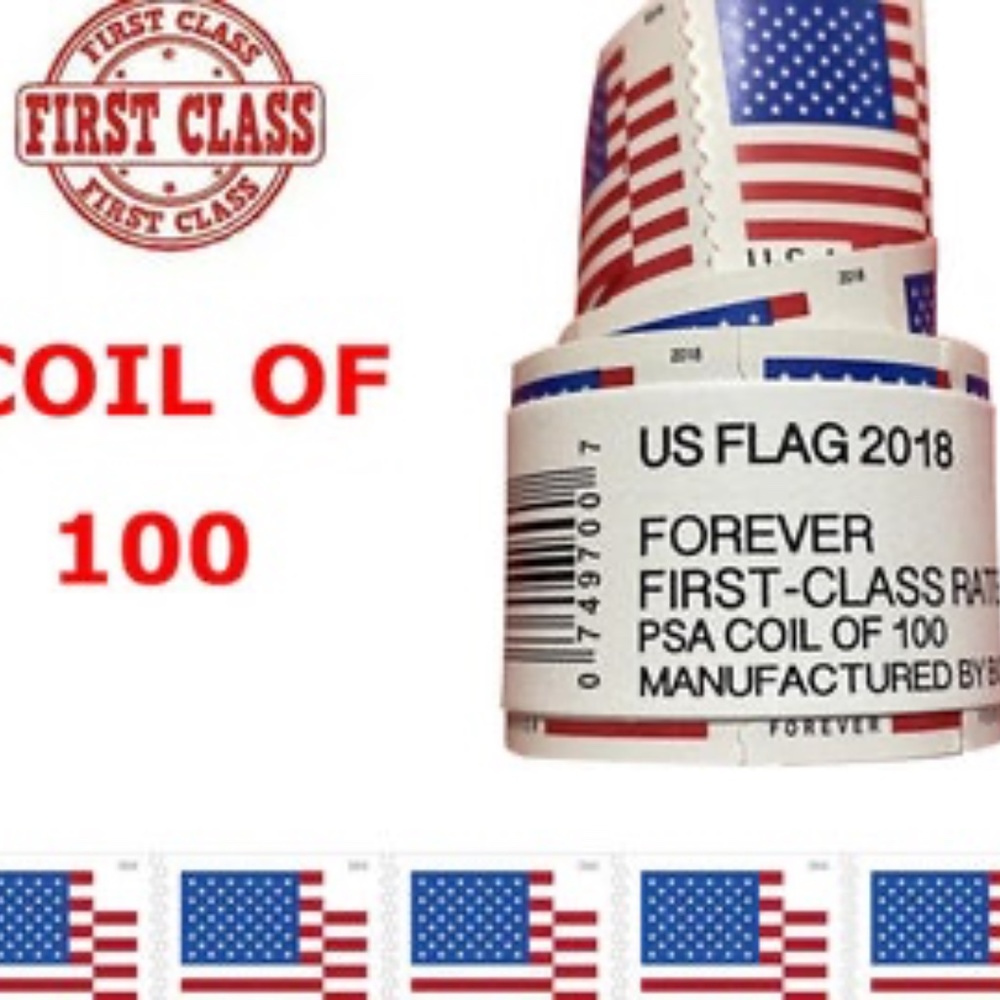 1 coil of 100 forever Flags sealed